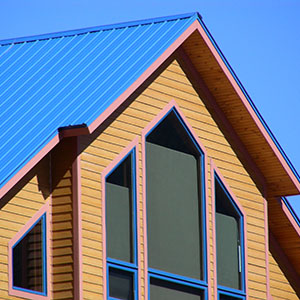 House with Blue Metal Roof